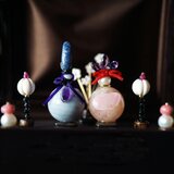 宝石のお雛さま★飾って仕舞えるジュエリーケース入り★省スペース★宝石と貝と真珠・友禅和紙製★ひな人形