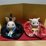 シルバニア　豪華金蘭生地の雛人形の衣装