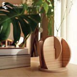 PLUZ｜木板の立体パズル×花瓶×ストーン④　一輪挿し／組み木／ヒノキ／癒し／名入れ無料／ギフトラッピング無料