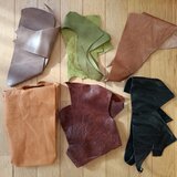 牛ヌメ革＆ピッグスキン ハギレセット7（特典付）