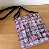 リバティ　アーカイブギンガムのシンプルショルダーバッグ