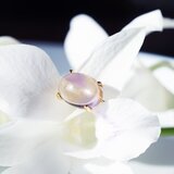 大粒アメトリンの14mmのカボション爪留めリング　～調和と平静の石