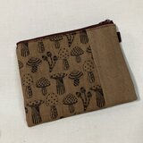 柿渋染め　ぺたんこポーチ　26A10