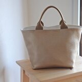 レザーミニトート　ゴールド