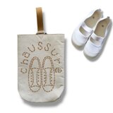 《選べるサイズ》シューズバッグ 新色　ラテベージュ『chaussure』入園入学グッズ・上靴袋　名入れ無料