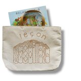 選べるサイズ》レッスンバッグ 新色 ラテベージュ「leçon」　入園入学グッズ・絵本袋・お習い事に　名入れ無料