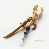 日本刀と三日月のイヤーカフ【ピアス等変更可】