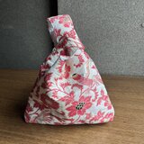 ピンクの鳥　帯リメイクハンドバッグ