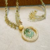 精麻リングのペンダント［68］グリーンフローライト