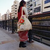 KIMONO！着物リメイクのビッグトートバッグ  （01683）
