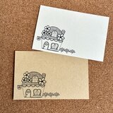 花と家　メッセージカード　20枚