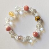 『芯がぶれない強さと柔軟さを齎すブレスレット✨インカローズ&リモナイトインクォーツ&クリアクォーツのブレスレット』