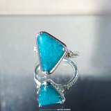 クリソコラ カルセドニー リング / Chrysocolla Chalcedony with 18k Ring 243