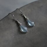 アクアマリン　シルバーのピアス（silver925）orイヤリング　3月誕生石