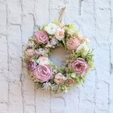 プリザーブドローズいっぱいのリース（ライラックピンク）[p20261009]