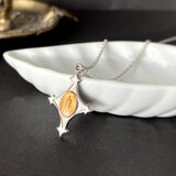 [フランス製 メダイ] croix necklace silver*sapphire