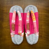 【L】ぽってり鼻緒の布ぞうり  L016