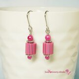 ヴィンテージストライプ コマピアス＊ピンク