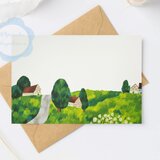 （66）高原の小さな村の風景　ポストカード　3枚セット