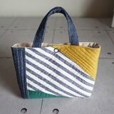 ミニミニトートBAG（刺し子風キルト）