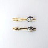 顔だけ皇帝ペンギンひな 漆タイピン