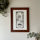 紙版画 ドライポイント『ゆたゆた。』【額入り】