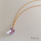 14kgf☆宝石質 大粒アメジスト ネックレス（ブリリアンカット）