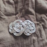 019水引アクセサリー　梅結び二連　バレッタ　