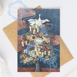 （67）コウノトリと花束の木　ポストカード　3枚セット