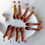 栃材縮杢のアイスクリームスプーン（拭き漆）