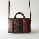 BROWN FRANCE RIBBON MINI 2WAY BAG