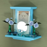 【 未来神棚　 心の鏡 】　推し活　ブルー　二社宮神棚　モダン神棚　壁掛け型　ハンドメイドオリジナル商品