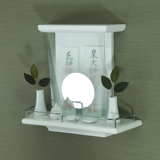 【 未来神棚　 心の鏡 】　推し活　ホワイト　二社宮神棚　モダン神棚　壁掛け型　ハンドメイドオリジナル商品