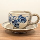 染付コーヒーカップ＆ソーサー　c2