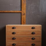 №118　木製チェスト　タンス　アンティーク家具　古道具　インテリア　小引き出し　55519