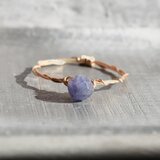 タンザナイト  ラウンドカット4mm  /リング /ゴールド シルバー ピンク  金属アレルギー対応