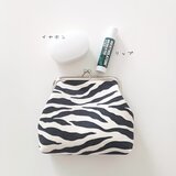 がま口 財布 ポーチ ゼブラ柄 日常使い おでかけ プチギフト