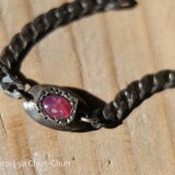 【結シリーズ】ビルマ産蛍光マヘンゲカラーキャンディ・スピネル・シルバーブレスレット【結：赫宙】