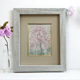 桜（水彩画、原画、桜、額付き）