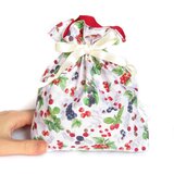 【フランス生地】charme (シャルム) ベリー 巾着ポーチ（Mサイズ）