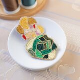 七宝モザイクブローチ（LLサイズ）