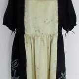 ８６１４　絞り柄と地模様入りの着物で作ったチュニック