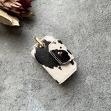 牛毛皮ハラコキーケース medium ホルスタイン柄〖受注制作〗