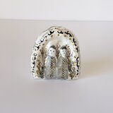 小さな2人組　紙塑の置物