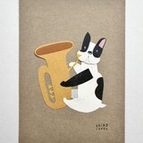 「どんな音かな」切り紙原画作品