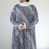 小紋の着物から作ったコクーンワンピース（桜吹雪・ML）