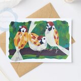 （69）すずめが三羽　ポストカード　3枚セット