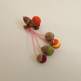 ブローチ、縮緬細工 #73