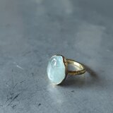 アクアマリン真鍮リング#9.5
