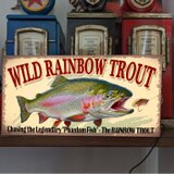 ニジマス 虹鱒 レインボートラウト フライフィッシング 釣り 店舗 自宅 ガレージ 照明 ランプ 看板 置物 雑貨 ライトBOX